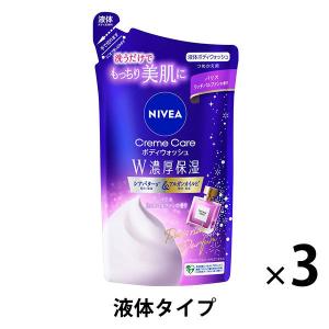 【セール】ニベア クリームケア ボディウォッシュ パリスリッチパルファンの香り 詰め替え 360ml 3個 ボディーソープ 花王【液体タイプ】｜LOHACO by ASKUL