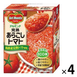 デルモンテ　完熟あらごしトマト（紙パック）388g　南欧産完熟トマト使用　1セット（4個）　素材缶詰（トマト）　キッコーマン｜LOHACO by ASKUL