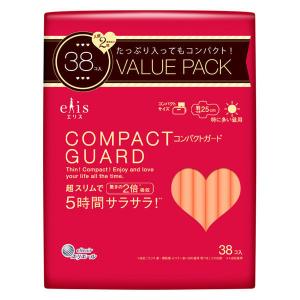 ナプキン 羽つき 特に多い昼用 25cm エリス コンパクトガード 大容量 1個（38枚） 大王製紙