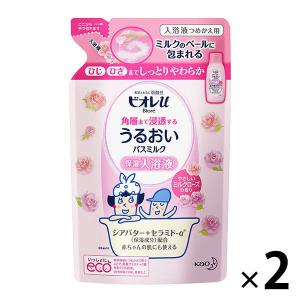 ビオレu 角層まで浸透するうるおいバスミルク ミルクローズの香り 詰め替え 480ml 2本 花王 (にごりタイプ)の商品画像