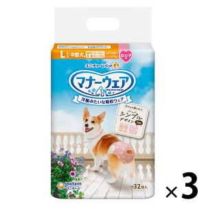 unicharm（ユニチャーム） マナーウェア 女の子用 Lドットチェック 32
