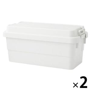 無印良品 ポリプロピレン頑丈収納ボックス・大 2個 無印良品 ポリプロピレン頑丈収納ボックス ダークグレー 特大 約幅78