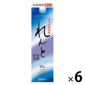 れんと　黒糖　25度 1.8L パック 6本　黒糖焼酎　奄美大島開運酒造｜LOHACO by アスクル