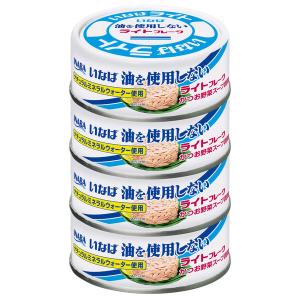 【アウトレット】缶詰 いなば食品 油を使用しないライトフレーク 70g 4缶入×1パック ツナ缶 ノンオイル かつお缶｜LOHACO by ASKUL