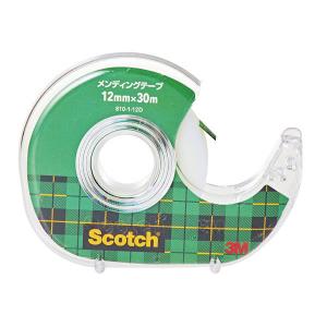 スリーエム(3M) スコッチ メンディングテープ 小巻 1インチ 巻芯径25mm ディスペンサー付 補修 幅12mm×長さ30m 1個｜LOHACO by アスクル