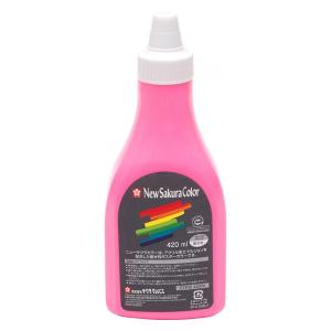 サクラクレパス ニューサクラカラー 単色 ピンク 420ml アクリル絵の具 ETPW420P#20｜LOHACO by アスクル