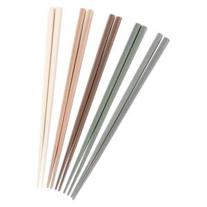 【LAKOLE/ラコレ】 【5組SET】 グラデーション竹箸セット カラートーンの商品画像
