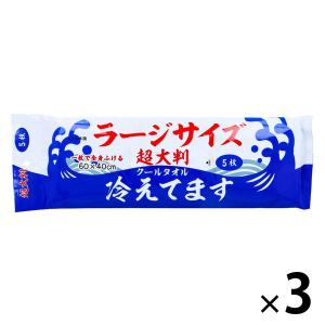 iiもの本舗 超大判クールタオルラージサイズ冷えてます5枚 3個 汗拭きシート｜LOHACO by ASKUL