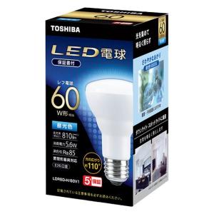 東芝 TOSHIBA レフ球タイプLED電球E26口金R形60W 昼光色 ［E26
