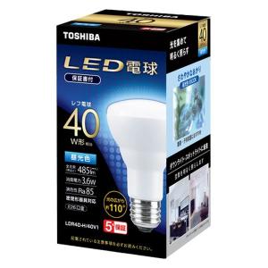 東芝 TOSHIBA レフ球タイプLED電球E26口金R形40W 電球色 ［E26