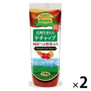 信州生まれのケチャップ国産つぶ野菜入り 190g 1セット（1個×2） ナガノトマト トマトケチャップ｜LOHACO by アスクル
