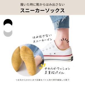 レディース スニーカーソックス 厚手 脱げない...の詳細画像1