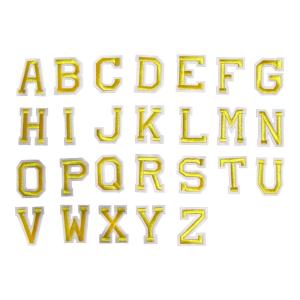 アイロンワッペン アルファベット H 金の詳細画像1