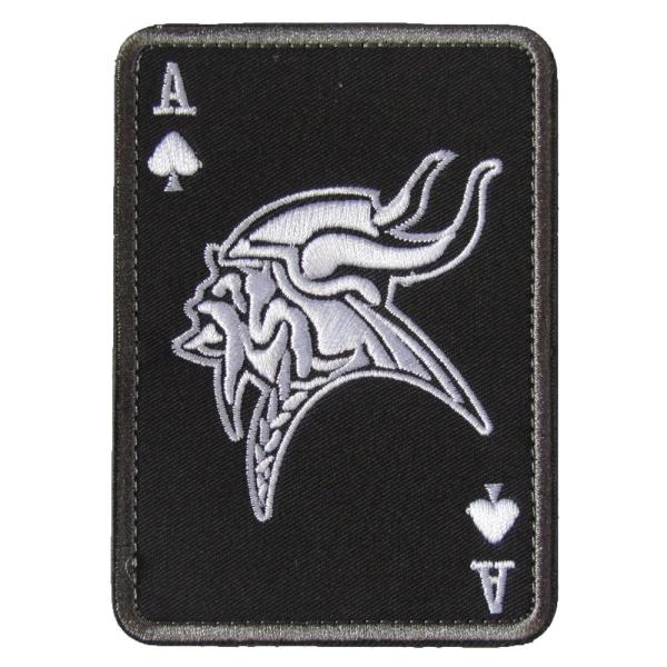 ベルクロワッペン トランプ ヴァイキング 黒 7