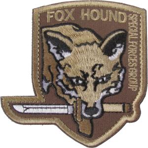 ベルクロワッペン メタルギアソリッド Fox Hound 盾形 黒黄 パッチ