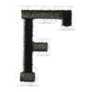 アイロンワッペン アルファベット F 黒の商品画像