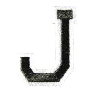 アイロンワッペン アルファベット J 黒の商品画像
