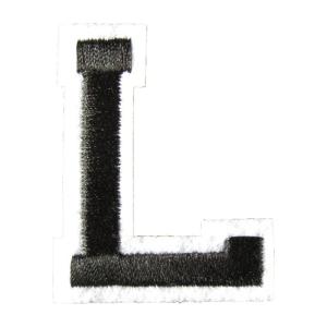 アイロンワッペン アルファベット L 黒の商品画像