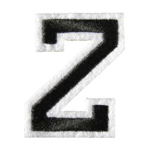 アイロンワッペン アルファベット Z 黒