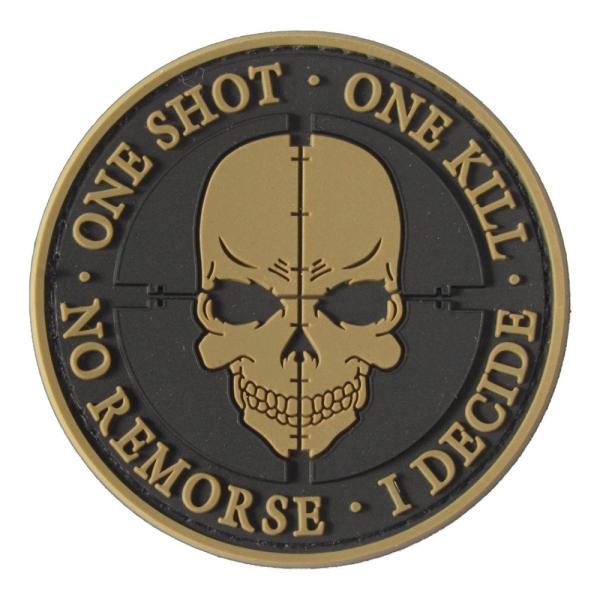PVC ベルクロワッペン One Shot One Kill No Remorse I Decide...
