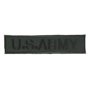 ベルクロワッペン ミリタリー タグ U.S.ARMY 2 緑黒