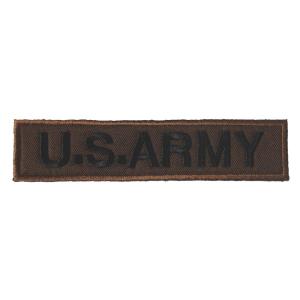 ベルクロワッペン ミリタリー タグ U.S.ARMY 5 泥黒