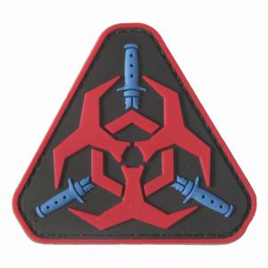 ベルクロワッペン PVC バイオハザード アンブレラ U.S.S.デルタチーム 赤 パッチ