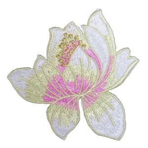 アイロンワッペン 刺繍 蓮 5 