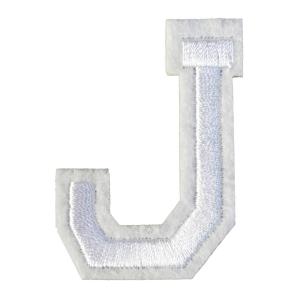 アイロンワッペン アルファベット J 白の商品画像
