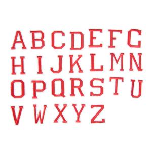 アイロンワッペン アルファベット D 赤の詳細画像1