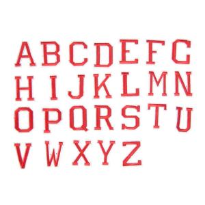 アイロンワッペン アルファベット N 赤の詳細画像1