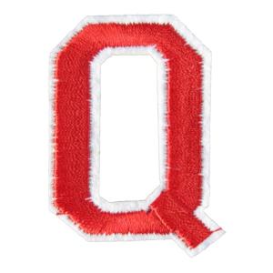 アイロンワッペン アルファベット Q 赤の商品画像