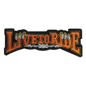 アイロンワッペン バイカー LIVE TO RIDE 17 橙