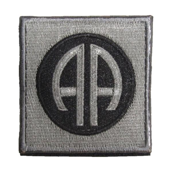 ベルクロワッペン ミリタリー 第82空挺師団 アメリカ陸軍 灰黒