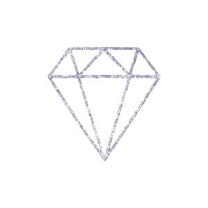 アイロンプリントシート 宝石 2 シルバー ラメ