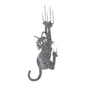アイロンプリントシート 動物 猫 ネコ 1 シルバー ラメ