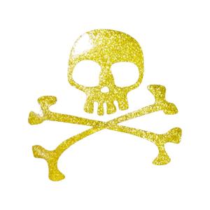 アイロンプリントシート スカル 2 ホワイト : オナモミズハウス - 通販