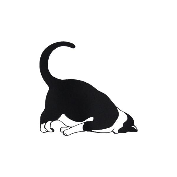 アイロンプリントシート 動物 猫 5 ブラック ネコ