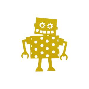 アイロンプリントシート ロボット U ゴールド