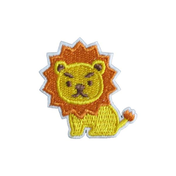 テープワッペン 刺繍 動物 ライオン