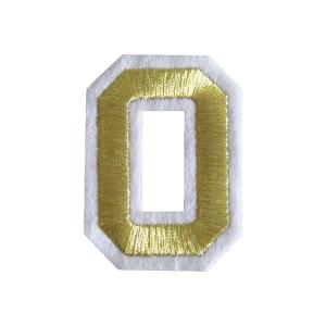 アイロンワッペン 数字 金 刺繍の詳細画像1