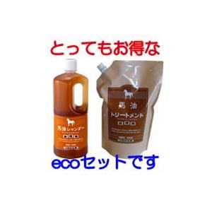 アズマ商事【送料無料】 【旅美人】 [馬油　シャンプー]【つめかえ用】 ＆ 馬油　トリートメント【つ...