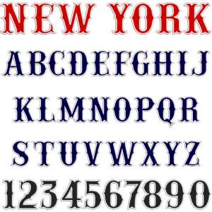 ★スポーツ書体★ 英字 数字 ワッペン 6〜2...の詳細画像1