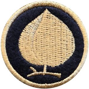 【家紋86】まるに桃 家紋 ワッペン【ゆうパケット配送対象商品】