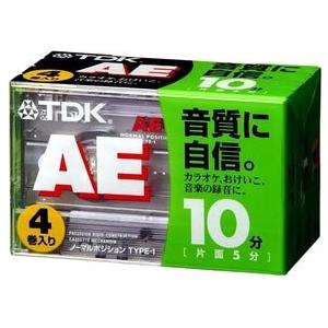 TDK オーディオカセットテープ AE 10分4巻パック