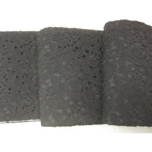 仕立て上り 黒 レース 細帯 neko-43 日本製