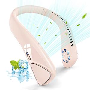 羽根なし 5000mAh大容量 ハンズフリー 急速冷却 首掛け扇風機