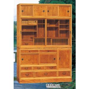 食器棚 キッチンボード おしゃれ W120 屋久杉 新重茶棚40 無垢 日本製 完成品 大川家具 ダイニングボード キッチン収納 開梱設置無料 送料無料