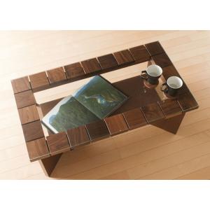 ガラステーブル おしゃれ ローテーブル 95×52 日本製 完成品 長方形 リビングテーブル 木製 無垢 ウォールナット 収納 大川家具 送料無料｜habitz-mall