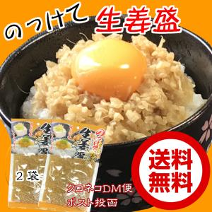 のっけて生姜盛 180ｇ×2袋セット お試し メール便 送料無料 おかず 刻みしょうが きざみしょうが 生姜 しょうゆ漬け お土産 生姜 しょうが｜hachian